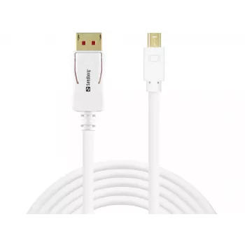 Sandberg DP-MiniDP 1.4 8K60Hz 2m, 2 m, DisplayPort, Mini DisplayPort, Męski, Męski, 7680 x 4320 pikseli