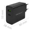 Ładowarka Qoltec 52378 Wewnętrzna Szybkie Ładowanie AC 3A USB Type-C Czarna