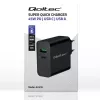 Ładowarka Qoltec 52378 Wewnętrzna Szybkie Ładowanie AC 3A USB Type-C Czarna