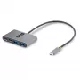StarTech.com 4-portowy hub USB-C z passthrough Power Delivery 100 W – 2x USB-A + 2x USB-C – USB 3.0 5 Gb/s – kabel o długości 1 stopy (30 cm) – przenośny hub USB-C do USB-A/C