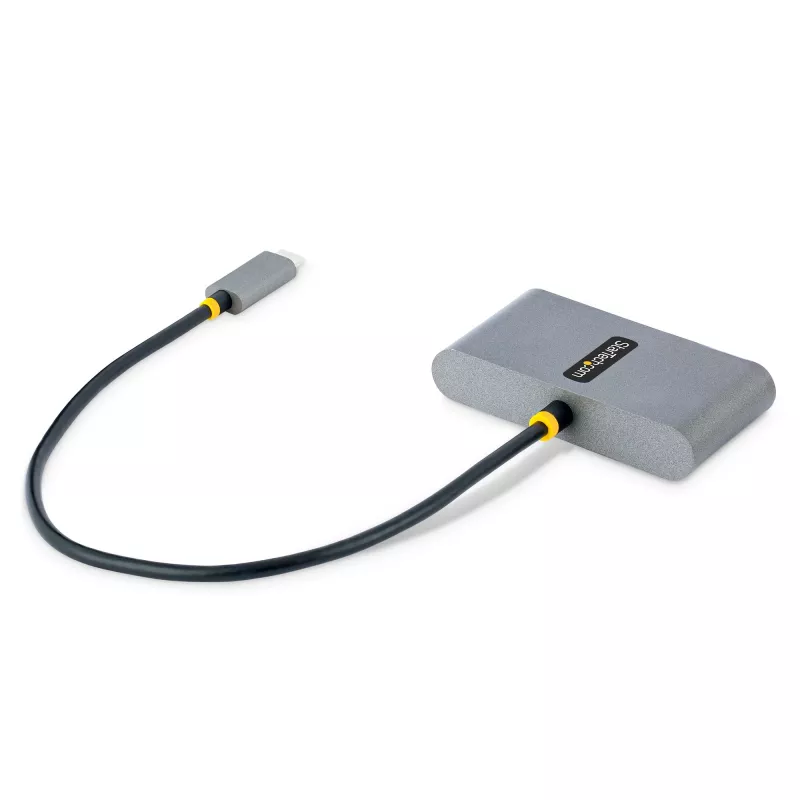 StarTech.com 4-portowy hub USB-C z passthrough Power Delivery 100 W – 2x USB-A + 2x USB-C – USB 3.0 5 Gb/s – kabel o długości 1 stopy (30 cm) – przenośny hub USB-C do USB-A/C
