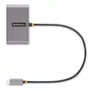 StarTech.com 4-portowy hub USB-C z passthrough Power Delivery 100 W – 2x USB-A + 2x USB-C – USB 3.0 5 Gb/s – kabel o długości 1 stopy (30 cm) – przenośny hub USB-C do USB-A/C