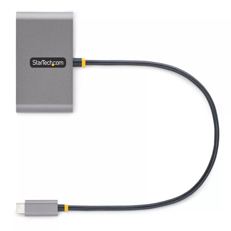 StarTech.com 4-portowy hub USB-C z passthrough Power Delivery 100 W – 2x USB-A + 2x USB-C – USB 3.0 5 Gb/s – kabel o długości 1 stopy (30 cm) – przenośny hub USB-C do USB-A/C