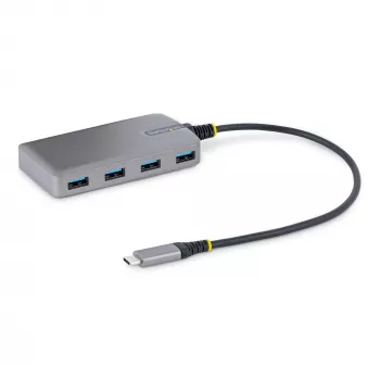 Koncentrator USB-C 4-portowy StarTech.com - 5 Gb/s - zasilany z magistrali - USB C na 4x USB-A z opcjonalnym wejściem zasilania pomocniczego - przenośny koncentrator USB do komputerów stacjonarnych/laptopów - kabel 30 cm - koncentrator rozszerzeń USB