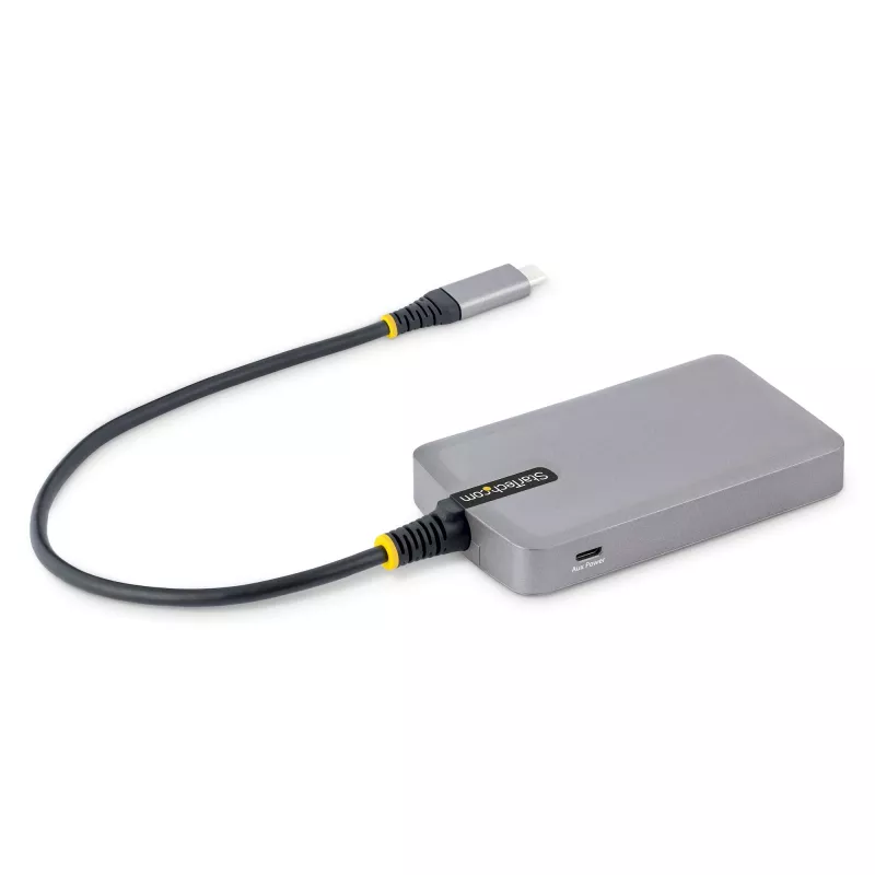 Koncentrator USB-C 4-portowy StarTech.com - 5 Gb/s - zasilany z magistrali - USB C na 4x USB-A z opcjonalnym wejściem zasilania pomocniczego - przenośny koncentrator USB do komputerów stacjonarnych/laptopów - kabel 30 cm - koncentrator rozszerzeń USB