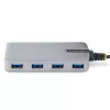 Koncentrator USB-C 4-portowy StarTech.com - 5 Gb/s - zasilany z magistrali - USB C na 4x USB-A z opcjonalnym wejściem zasilania pomocniczego - przenośny koncentrator USB do komputerów stacjonarnych/laptopów - kabel 30 cm - koncentrator rozszerzeń USB
