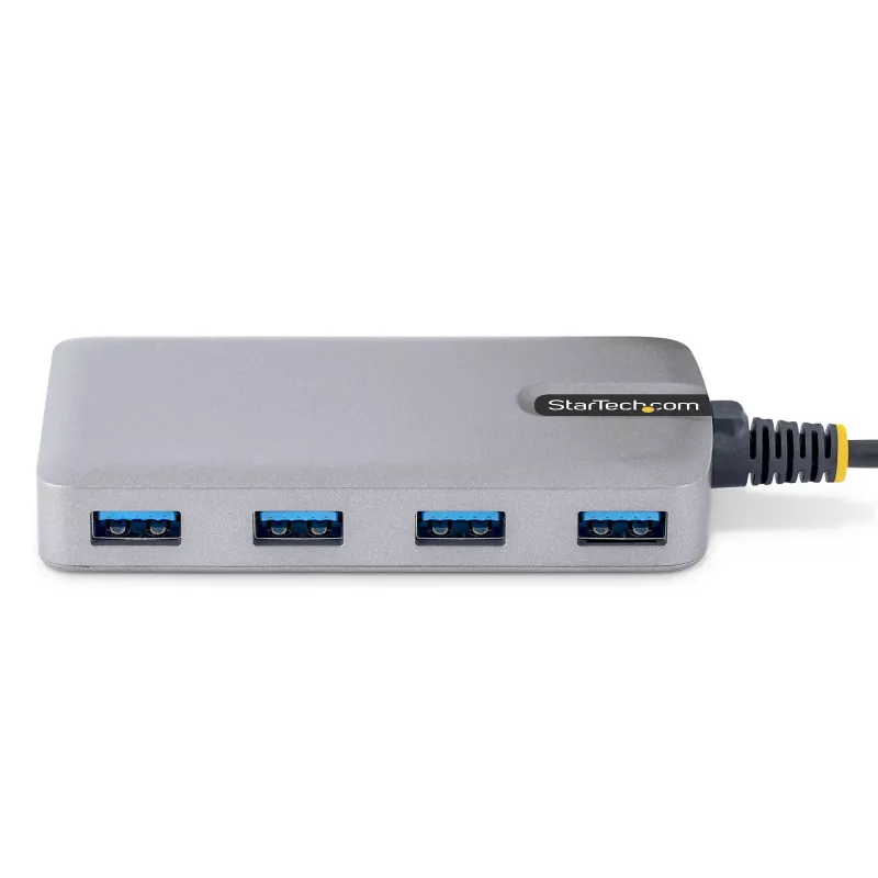 Koncentrator USB-C 4-portowy StarTech.com - 5 Gb/s - zasilany z magistrali - USB C na 4x USB-A z opcjonalnym wejściem zasilania pomocniczego - przenośny koncentrator USB do komputerów stacjonarnych/laptopów - kabel 30 cm - koncentrator rozszerzeń USB