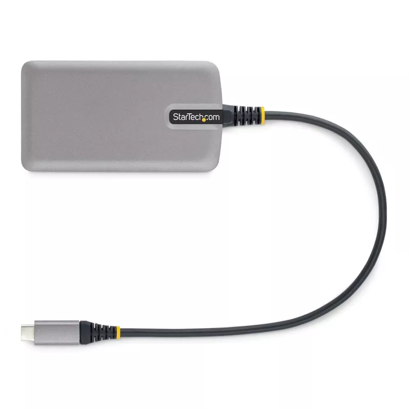 Koncentrator USB-C 4-portowy StarTech.com - 5 Gb/s - zasilany z magistrali - USB C na 4x USB-A z opcjonalnym wejściem zasilania pomocniczego - przenośny koncentrator USB do komputerów stacjonarnych/laptopów - kabel 30 cm - koncentrator rozszerzeń USB