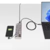 StarTech.com 7-portowy samozasilający się hub USB-C z indywidualnymi przełącznikami wł./wył., hub USB 3.0 5 Gb/s z zasilaczem, hub rozszerzający USB-C na USB-A do komputerów stacjonarnych/laptopów, hub USB Type-C z BC 1.2