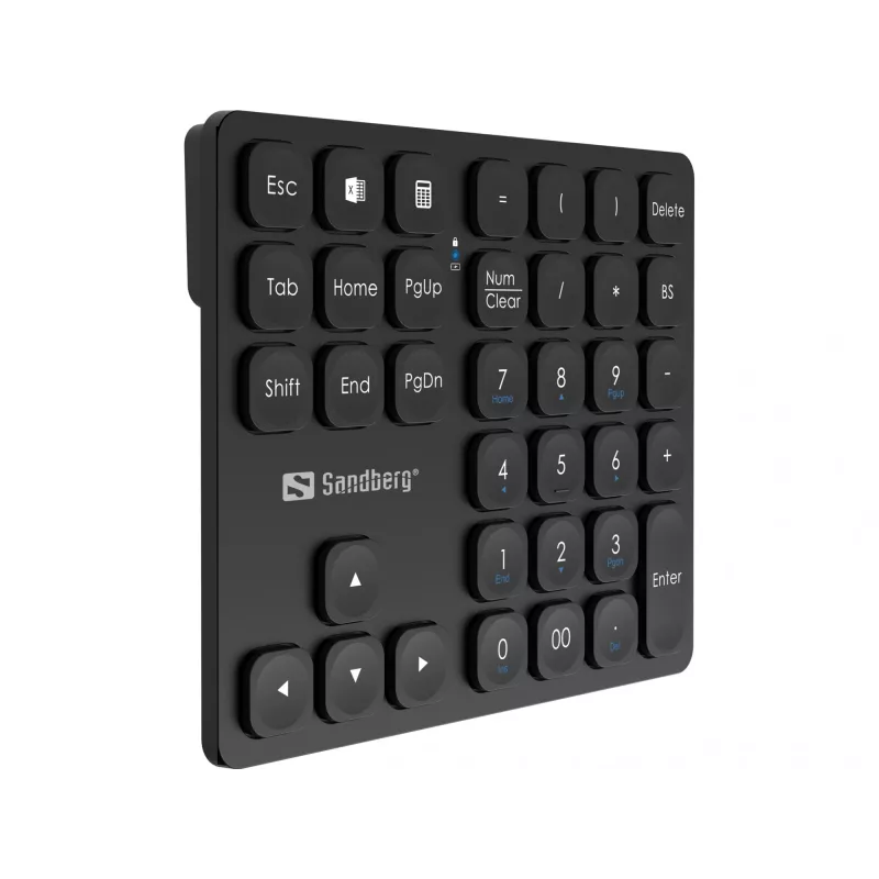 Klawiatura numeryczna Sandberg Wireless Numeric Keypad Pro Membrane 36 klawiszy