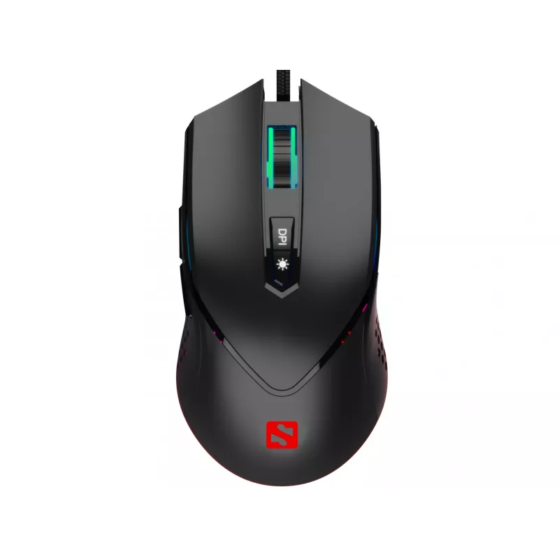 Sandberg Azazinator mysz 6400, dla prawej ręki, USB Typ-A, 6400 DPI, czarny