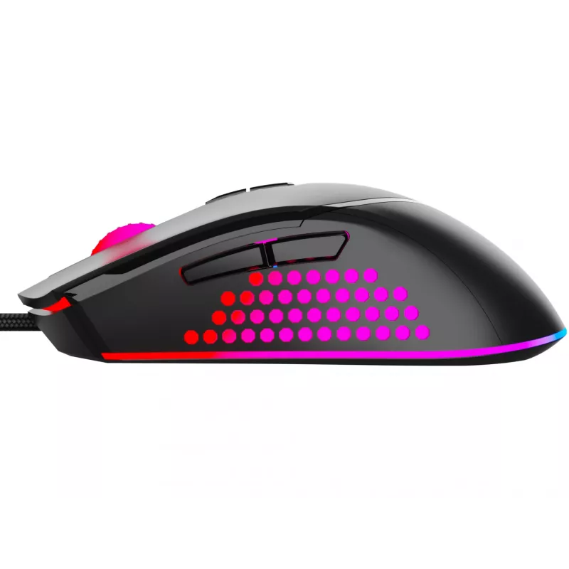 Sandberg Azazinator mysz 6400, dla prawej ręki, USB Typ-A, 6400 DPI, czarny