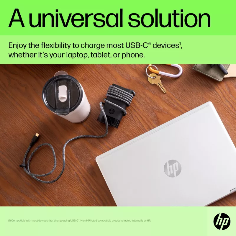 HP USB-C 65W Ładowarka do laptopa, Laptop, Wewnętrzny, 90 V, 47 - 63 Hz, 65 W, 5 - 20 V