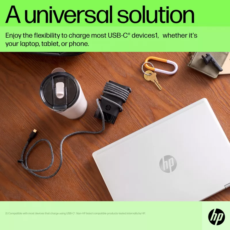 HP USB-C 65W Ładowarka do laptopa, Laptop, Wewnętrzny, 90 V, 47 - 63 Hz, 65 W, 5 - 20 V