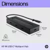 HP 4K USB-C Multiport Hub, USB Type-C, USB 3.2 Gen 2 (3.1 Gen 2) Type-C, 10000 Mbit/s, Czarny, 4K Ultra HD, Chiny