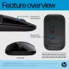 HP Z3700 Dual Czarny mysz, symetryczna, RF Wireless, 1600 DPI, Czarny