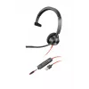 HP Poly Poly Blackwire 3315 USB-A Zestaw słuchawkowy, Przewodowy, 20 - 20000 Hz, Biuro/Call center, 102 g, Zestaw słuchawkowy, Czarny, Czerwony