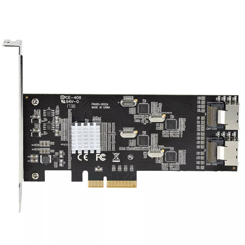 StarTech.com 8-portowa karta SATA PCIe - Karta rozszerzeń SATA PCI Express 6 Gb/s z 4 kontrolerami hosta - Kontroler SATA PCIe - PCI-e x4 Gen 2 na SATA III - SATA HDD/SSD