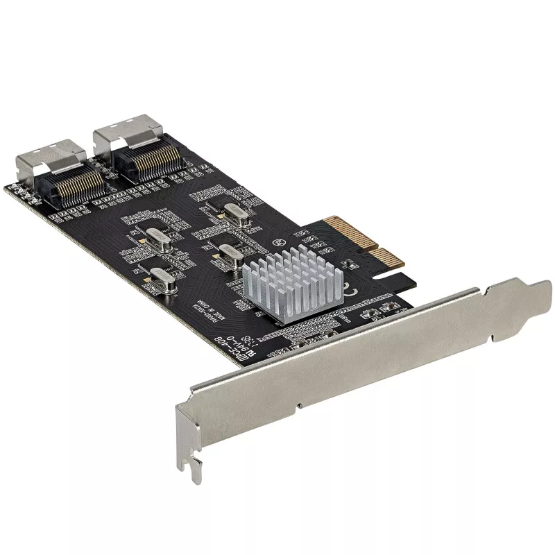 StarTech.com 8-portowa karta SATA PCIe - Karta rozszerzeń SATA PCI Express 6 Gb/s z 4 kontrolerami hosta - Kontroler SATA PCIe - PCI-e x4 Gen 2 na SATA III - SATA HDD/SSD