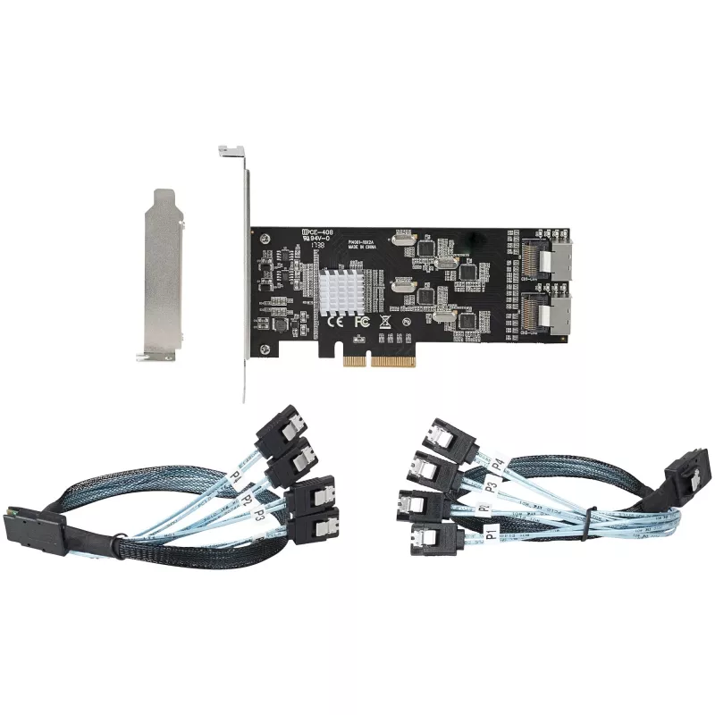 StarTech.com 8-portowa karta SATA PCIe - Karta rozszerzeń SATA PCI Express 6 Gb/s z 4 kontrolerami hosta - Kontroler SATA PCIe - PCI-e x4 Gen 2 na SATA III - SATA HDD/SSD