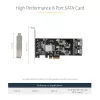 StarTech.com 8-portowa karta SATA PCIe - Karta rozszerzeń SATA PCI Express 6 Gb/s z 4 kontrolerami hosta - Kontroler SATA PCIe - PCI-e x4 Gen 2 na SATA III - SATA HDD/SSD