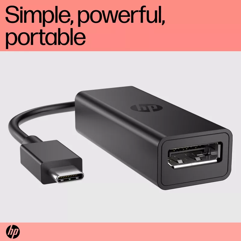 HP USB-C do DisplayPort Adapter G2, 0,12 m, DisplayPort, USB Type-C, żeński, męski, 7680 x 4320 pikseli
