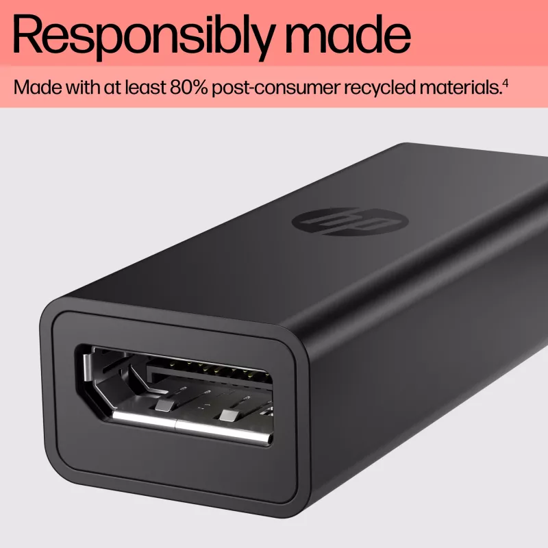 HP USB-C do DisplayPort Adapter G2, 0,12 m, DisplayPort, USB Type-C, żeński, męski, 7680 x 4320 pikseli