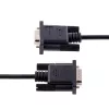 StarTech.com 3m RS232 Szeregowy kabel null modem, kabel krosowany z ekranowaniem Al-Mylar, kabel portu szeregowego COM DB9 żeński na męski, kompatybilny z urządzeniami DTE, czarny, F/M