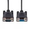 StarTech.com 3m RS232 Szeregowy kabel null modem, kabel krosowany z ekranowaniem Al-Mylar, kabel portu szeregowego COM DB9 żeński na męski, kompatybilny z urządzeniami DTE, czarny, F/M
