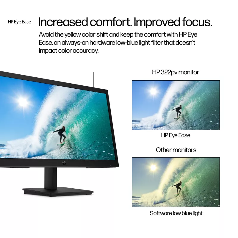 Monitor HP Series 3 Pro 21,45 cala FHD - 322pv, 54,5 cm (21,4 cala), 1920 x 1080 pikseli, Full HD, LCD, 5 ms, Czarny
