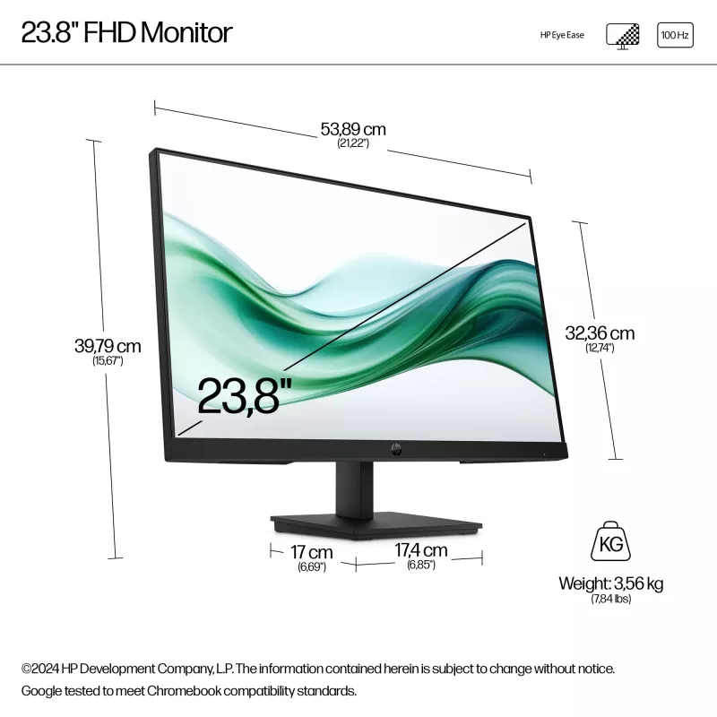 Monitor HP Series 3 Pro 23,8 cala FHD - 324pv, 60,5 cm (23,8 cala), 1920 x 1080 pikseli, Full HD, LCD, 5 ms, Czarny