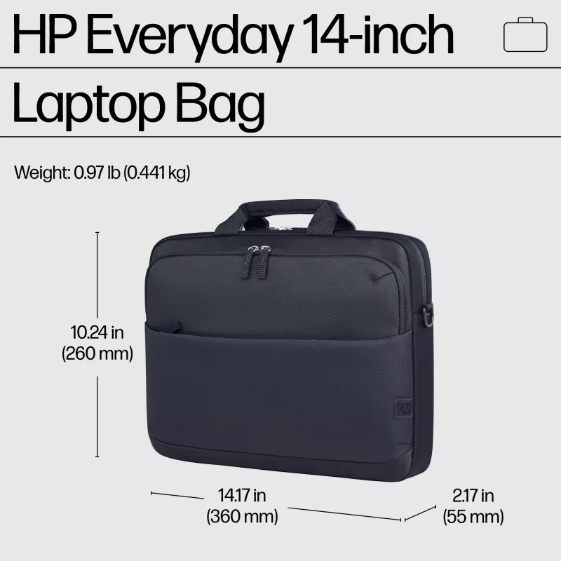 HP Everyday 14-calowa torba na laptopa, Aktówka, 35,8 cm (14,1 cala), Pasek na ramię, 440 g