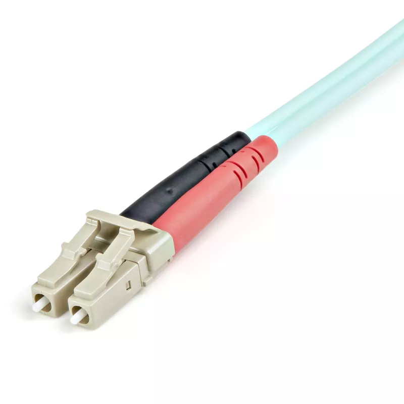 StarTech.com 1m (3ft) LC/UPC do LC/UPC OM3 wielomodowy kabel światłowodowy, pełny dupleks 50/125µm kabel zipcord, 100G, niska tłumienność wtrąceniowa, złącze światłowodowe LSZH