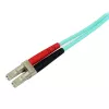 StarTech.com 2m (6ft) LC/UPC do SC/UPC OM3 wielomodowy kabel światłowodowy, pełny dupleks 50/125µm kabel światłowodowy typu zipcord, 100G, niskie tłumienie wtrąceniowe, zworka światłowodowa LSZH
