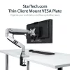 StarTech.com Uchwyt do Thin Clienta - Wspornik montażowy VESA, Uchwyt na CPU montowany na stojaku monitora, Mały desktop, 5 kg, 75 x 75,100 x 100 mm, Czarny, Plastik, Stal