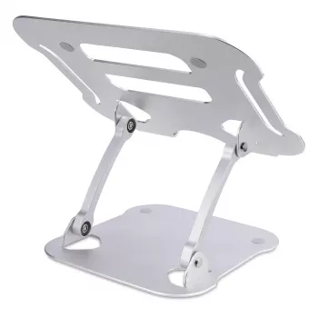 StarTech.com Stojak na laptopa na biurko, Ergonomiczny stojak na laptopa z regulacją wysokości, Aluminiowy, Przenośny, Wytrzymuje do 22 funtów (10 kg), Składany uchwyt na laptopa na biurko - Podstawka/podnośnik pod notebooka pod kątem