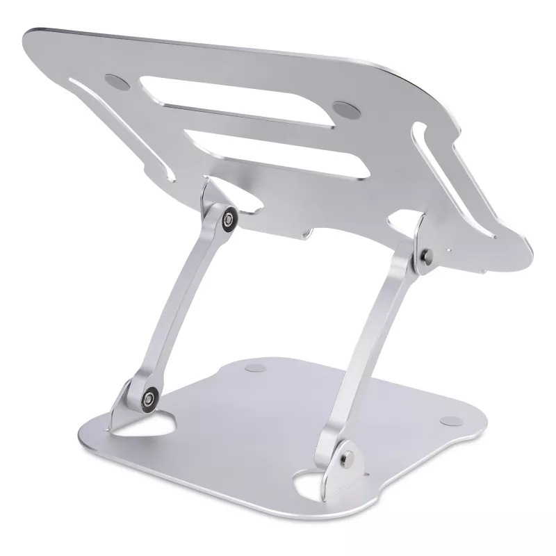 StarTech.com Stojak na laptopa na biurko, Ergonomiczny stojak na laptopa z regulacją wysokości, Aluminiowy, Przenośny, Wytrzymuje do 22 funtów (10 kg), Składany uchwyt na laptopa na biurko - Podstawka/podnośnik pod notebooka pod kątem