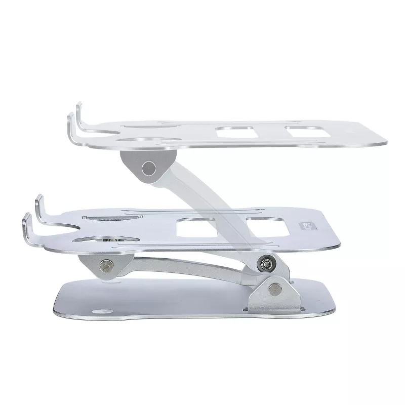 StarTech.com Stojak na laptopa na biurko, Ergonomiczny stojak na laptopa z regulacją wysokości, Aluminiowy, Przenośny, Wytrzymuje do 22 funtów (10 kg), Składany uchwyt na laptopa na biurko - Podstawka/podnośnik pod notebooka pod kątem