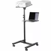 StarTech.com Mobilny stojak/wózek na projektor i laptopa — wytrzymały przenośny stojak na projektor (2 półki, każda udźwig 22 funty/10 kg) — wózek prezentacyjny na kółkach z regulacją wysokości i blokadą