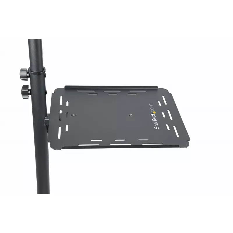 StarTech.com Mobilny stojak/wózek na projektor i laptopa — wytrzymały przenośny stojak na projektor (2 półki, każda udźwig 22 funty/10 kg) — wózek prezentacyjny na kółkach z regulacją wysokości i blokadą