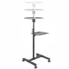 StarTech.com Mobilny stojak/wózek na projektor i laptopa — wytrzymały przenośny stojak na projektor (2 półki, każda udźwig 22 funty/10 kg) — wózek prezentacyjny na kółkach z regulacją wysokości i blokadą