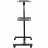 StarTech.com Mobilny stojak/wózek na projektor i laptopa — wytrzymały przenośny stojak na projektor (2 półki, każda udźwig 22 funty/10 kg) — wózek prezentacyjny na kółkach z regulacją wysokości i blokadą