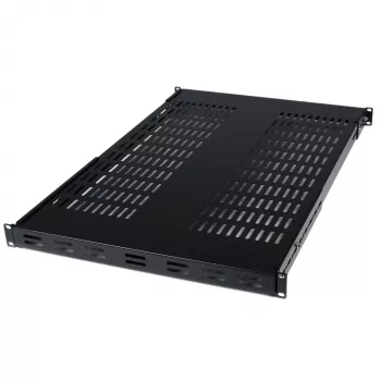 StarTech.com 1U Regulowana wentylowana półka do montażu w szafie serwerowej - 175lbs - regulowana głębokość montażu od 19,5 do 38 cali - Uniwersalna taca do szaf 19-calowych na sprzęt AV/sieciowy - głębokość 27,5 cala