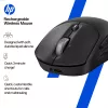 HP 700 Ładowalna Mysz Bezprzewodowa, Symetryczna, RF Bezprzewodowa + Bluetooth, 6000 DPI, Czarna