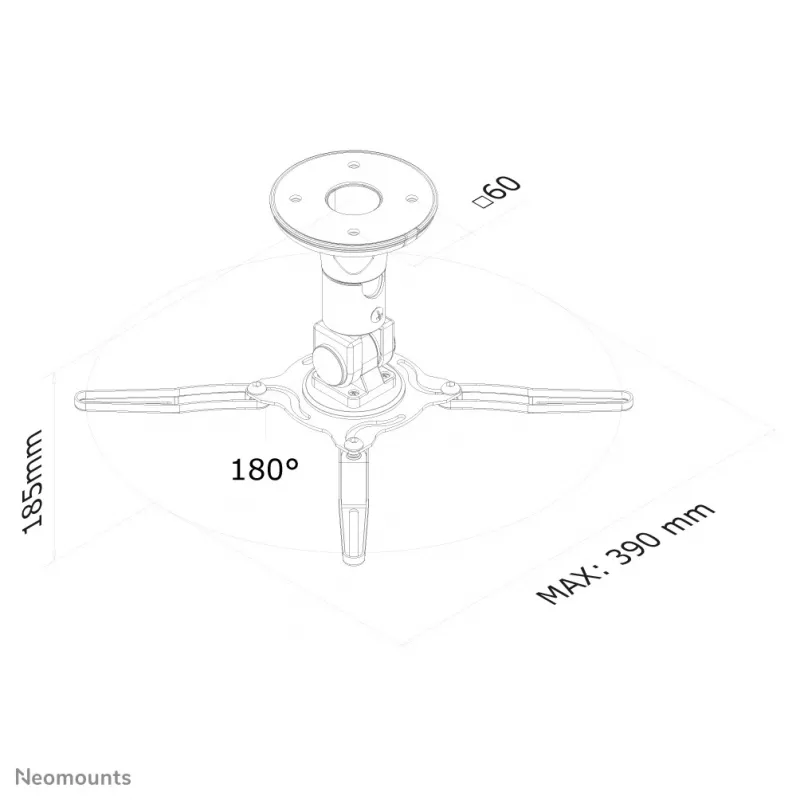 Neomounts BEAMER-C50 Beamer ceiling mount - h 18,5 cm - full motion
