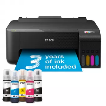 Drukarka atramentowa Epson EcoTank L1230 Colour, 4 wkłady, A4, 5760x1440 DPI, czarna
