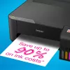 Drukarka atramentowa Epson EcoTank L1230 Colour, 4 wkłady, A4, 5760x1440 DPI, czarna