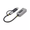 StarTech.com Adapter USB-C na Ethernet z kluczem USB-A, 10/100/1000 Mb/s, Adapter sieciowy USB 3.0 na Gigabit Ethernet, Dołączony kabel 15 cm, Adapter USB GbE