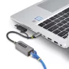 StarTech.com Adapter USB-C na Ethernet z kluczem USB-A, 10/100/1000 Mb/s, Adapter sieciowy USB 3.0 na Gigabit Ethernet, Dołączony kabel 15 cm, Adapter USB GbE