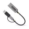 StarTech.com Adapter USB-C na Ethernet z kluczem USB-A, 10/100/1000 Mb/s, Adapter sieciowy USB 3.0 na Gigabit Ethernet, Dołączony kabel 15 cm, Adapter USB GbE